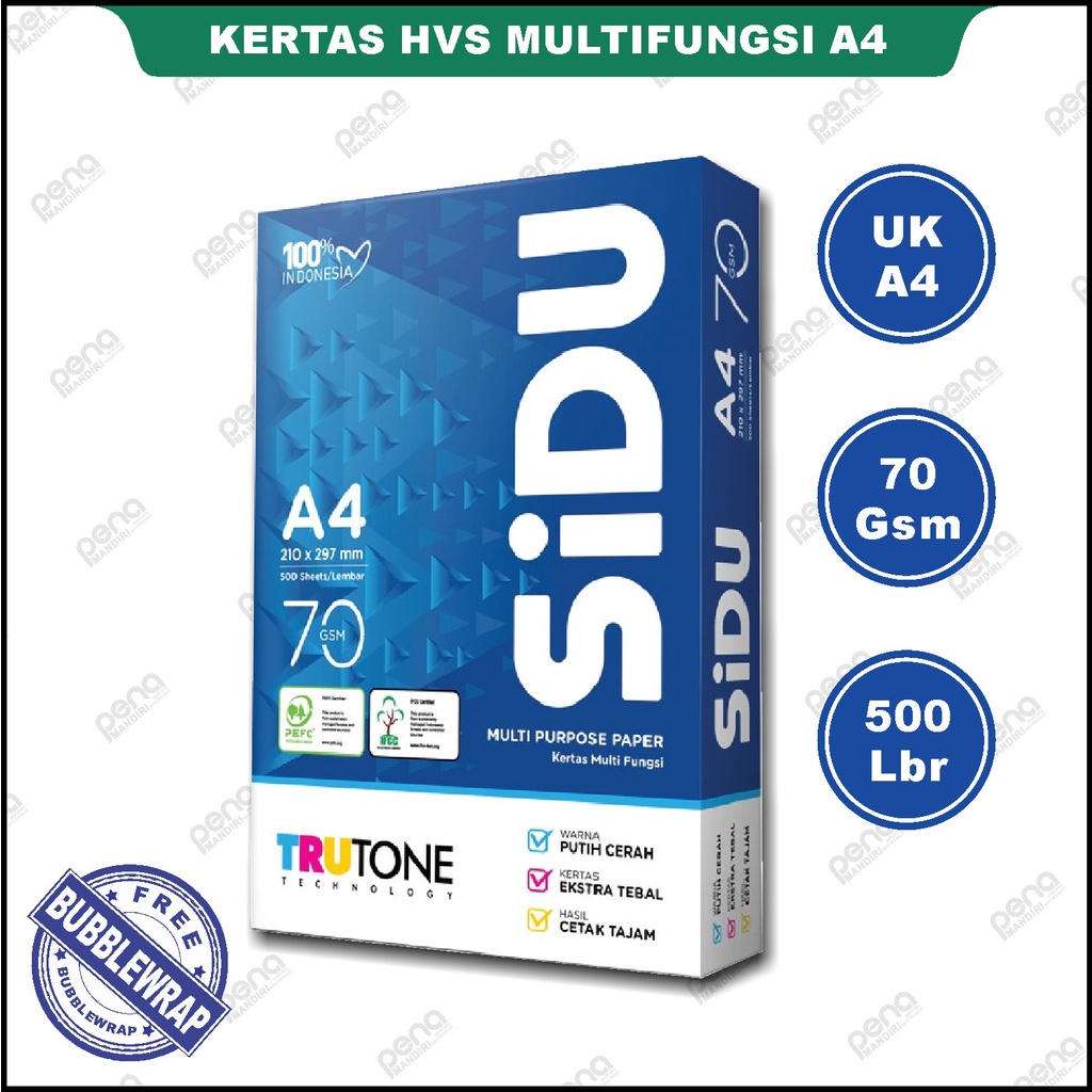 SIDU KERTAS HVS 70/75 GRAM A4