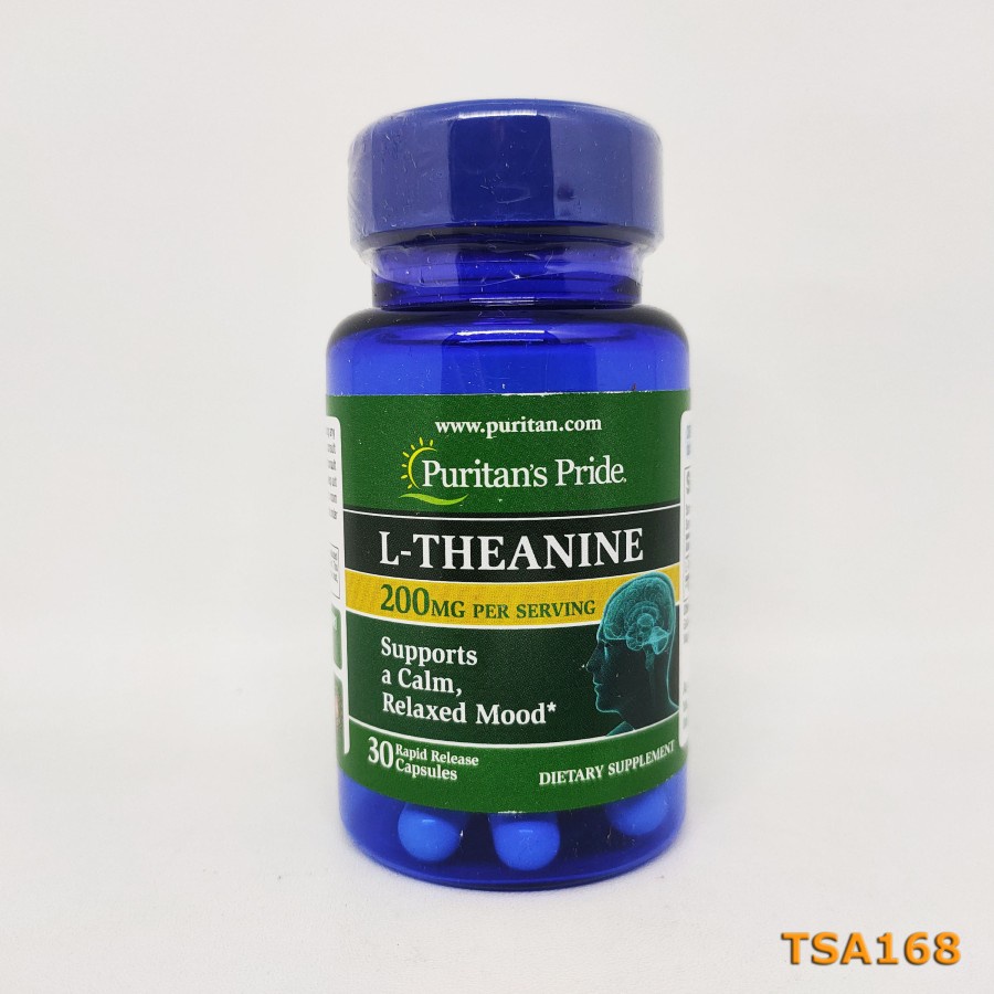 Puritan L-Theanine 100 200 mg 30 60 Cap Puritan's Theanine Calm Mood