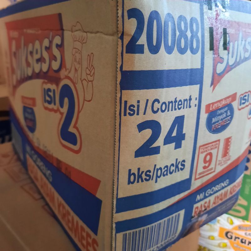

MIE SUKSES ISI 2, 1 DUS ISI 24 BKS/PACK