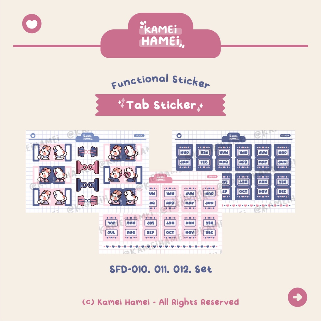 

Tab Sticker | Kamei Hamei Functional Planner Sticker