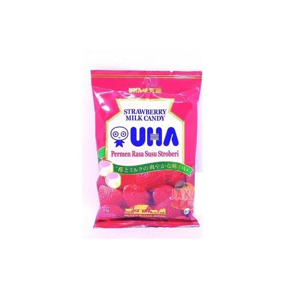 

Uha Permen Strawberry Milk Candy Permen Rasa Stroberi 42Gr