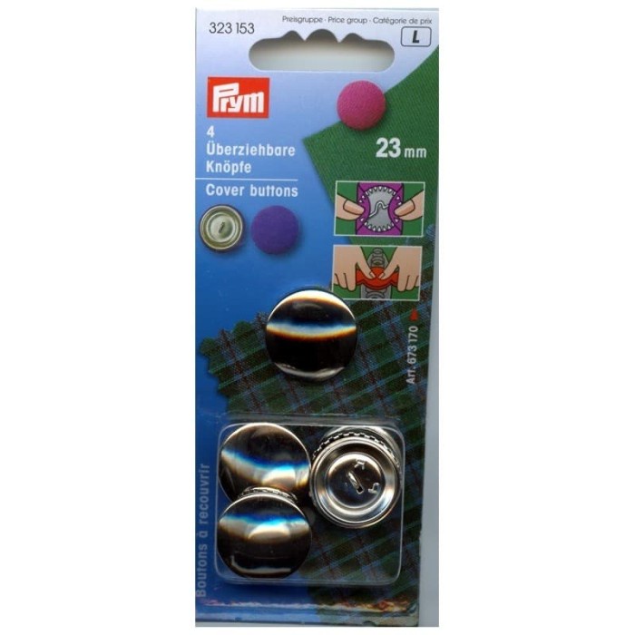 Kancing Kancing Bungkus Cover Button 23Mm By Prym