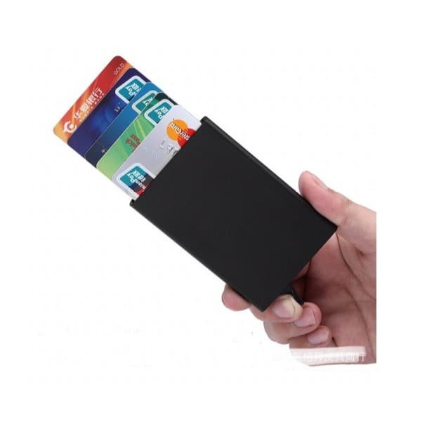 

.........] Dompet Kartu Metal Case Card Holder RFID Protection X-1 - Hitam