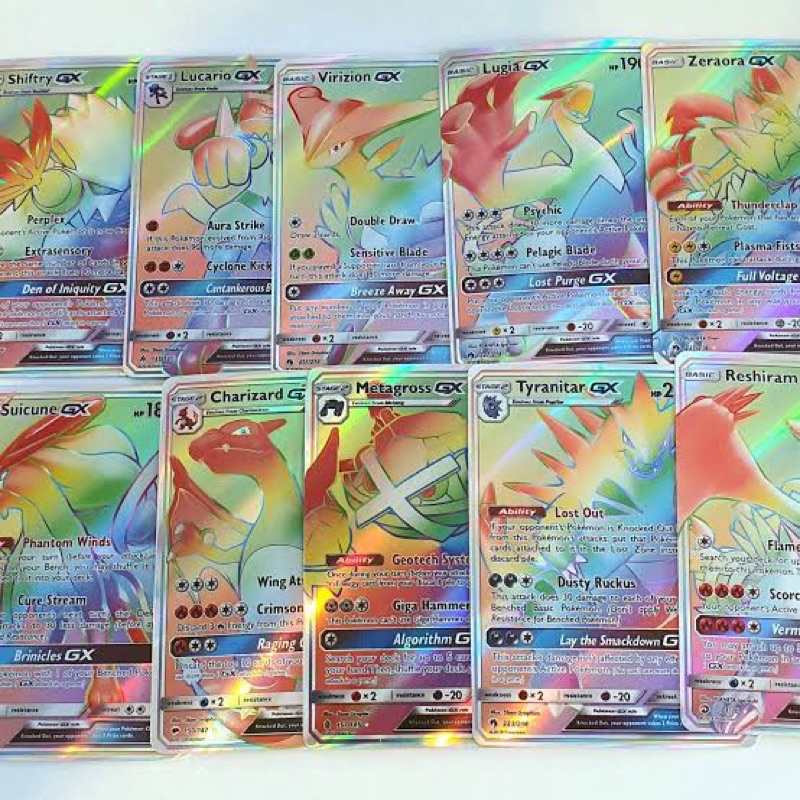 pokemon card GX rainbow