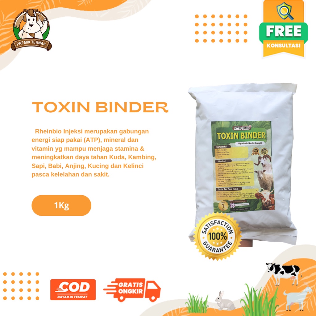 Toxin Binder Ternak 1 Kg - Mycoguard - feed additive pengikat Toxin jamur pada pakan Ternak