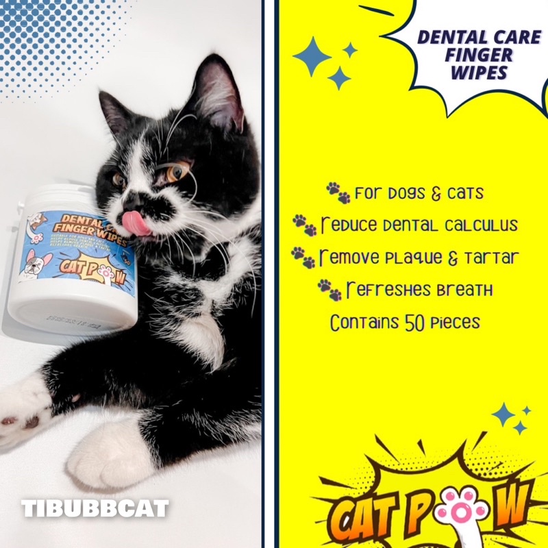 Catpow Dental Care Finger Wipes Tisu Pembersih Gigi Kucing Anjing