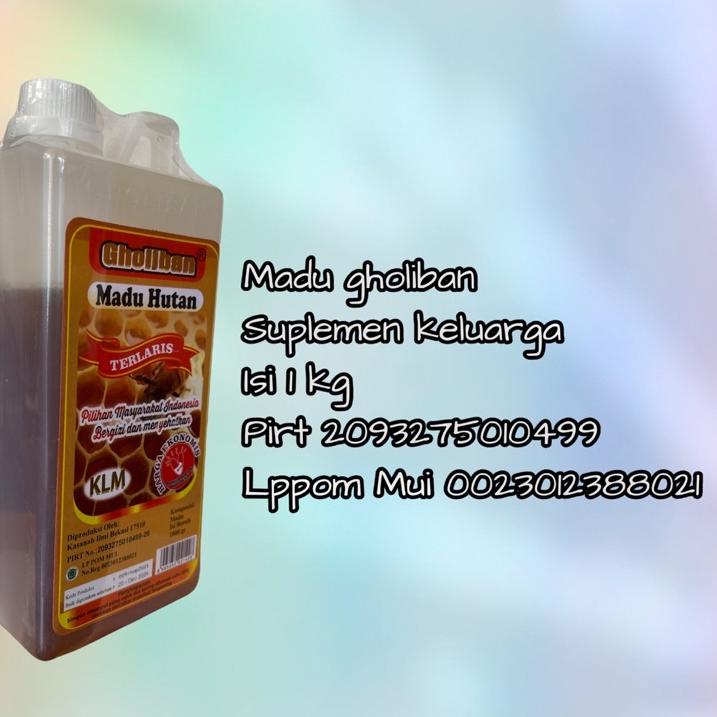 

(T4)2♥) Madu Hutan Kalimantan Gholiban plus Bee Pollen & Royal Jelly 1 kg premium