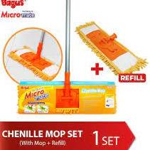 T0G7 Alat Pel Lantai "Bagus mate Twist Mop Set"  Tanpa Diperas /Pel Lantai Kain Pel