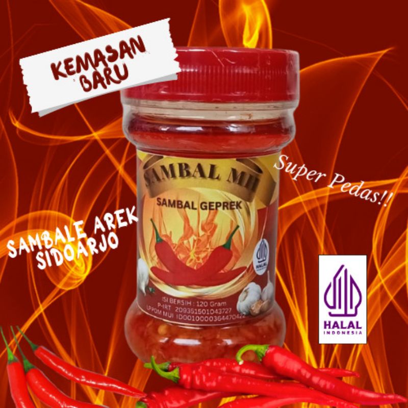 

Sambal Geprek Pedas ala Sambal MH Kemasan Botol 120Gr