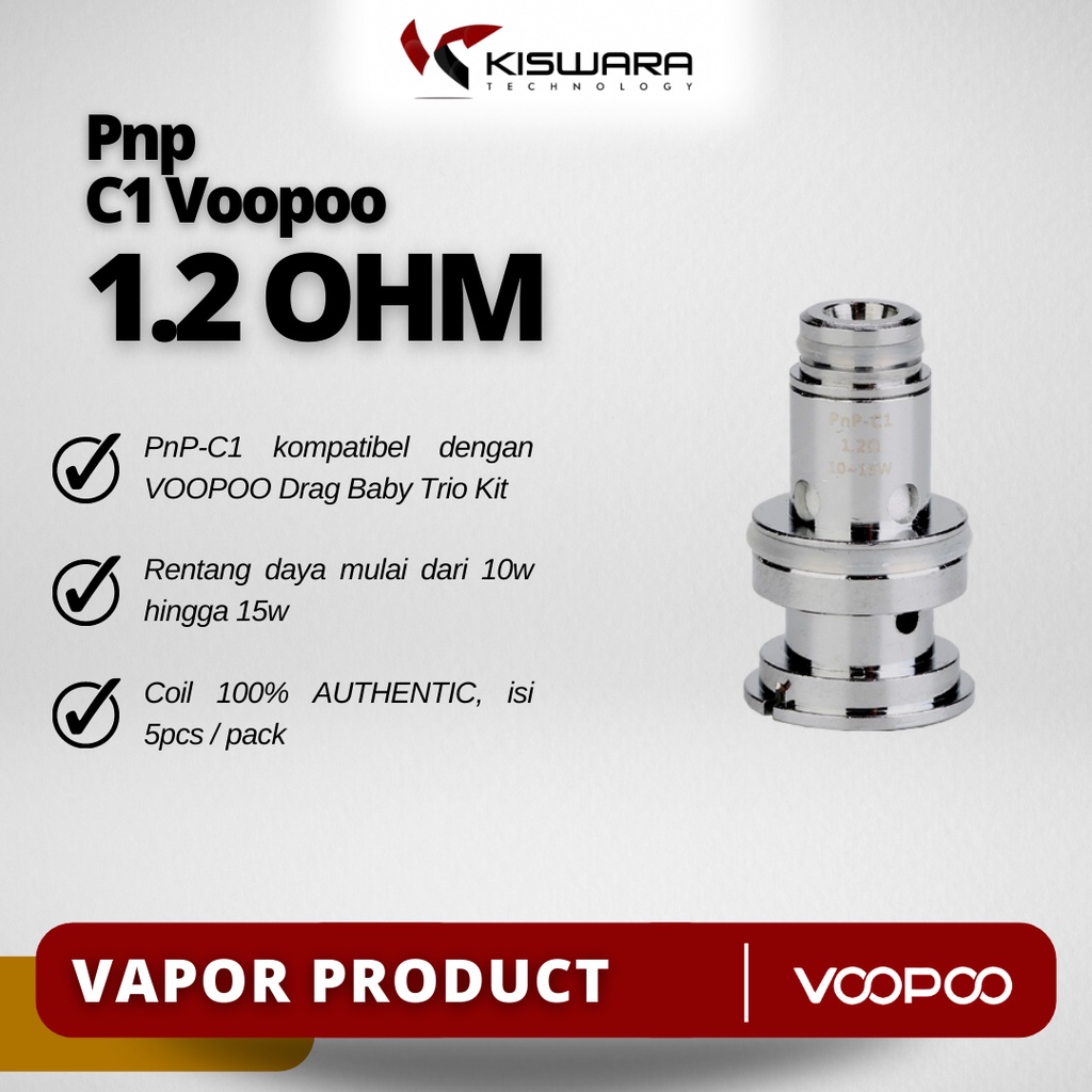 Voopoo PnP-C1 1,2 Ohm Coil Head PACK 5 PCS
