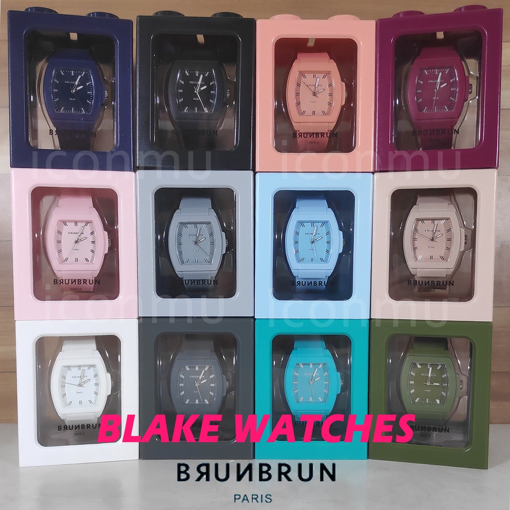 BrunBrun Paris Jam Tangan Bahan Karet Silikon Seri NARA &amp; BLAKE