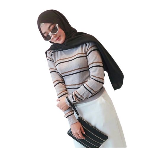 KALILA - MOURA Strip / Sweater Wanita / Atasan Wanita