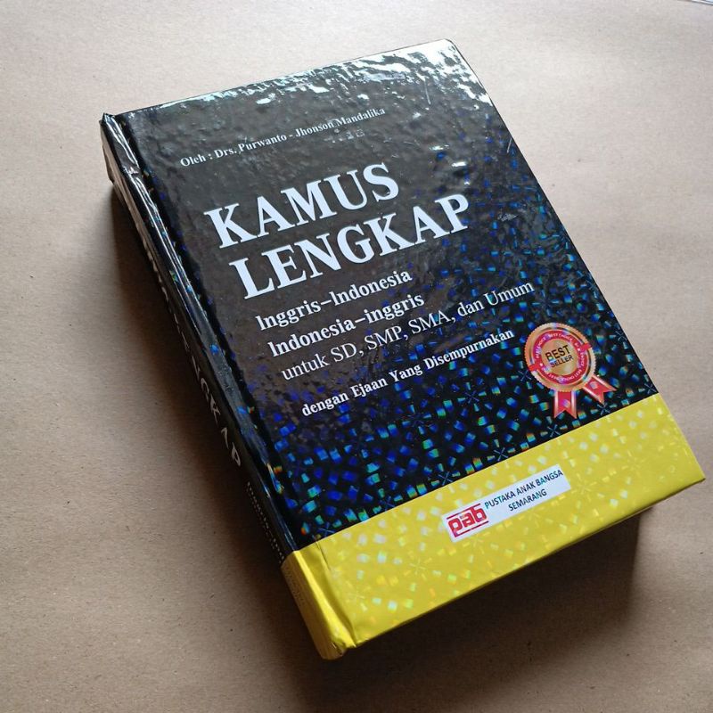 KAMUS HITAM LENGKAP KAMUS BAHASA INGGRIS INDONESIA HARD COVER INDEX - PAB