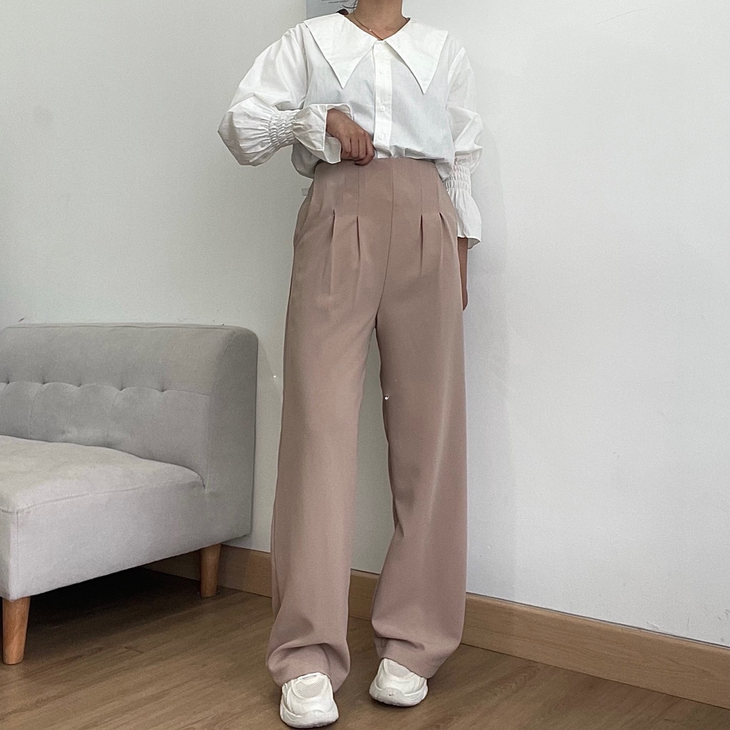 ZASKIYA - Noel Pants / Celana Kulot Highwaist Wanita Kantor Formal / Casual