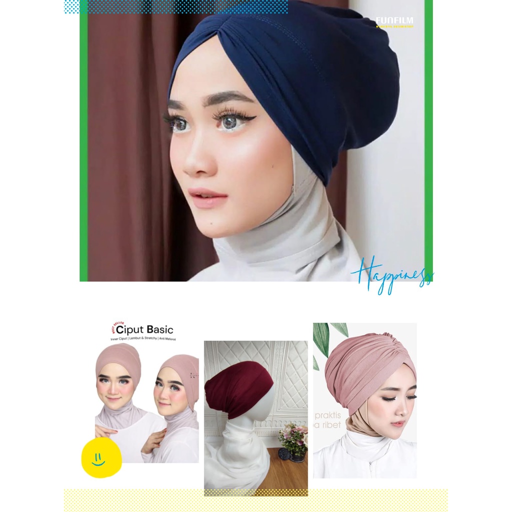 Ciput kaos ANEKA MACAM turban 2in1 | Ciput Arab | Ciput Kerut Dewasa | Inner Jilbab HABISIN STOCK !!!