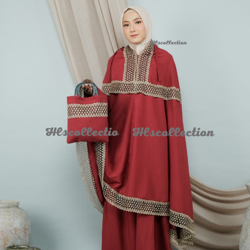 Mukena dewasa 2 in 1 resleting ALMAHYRAseries