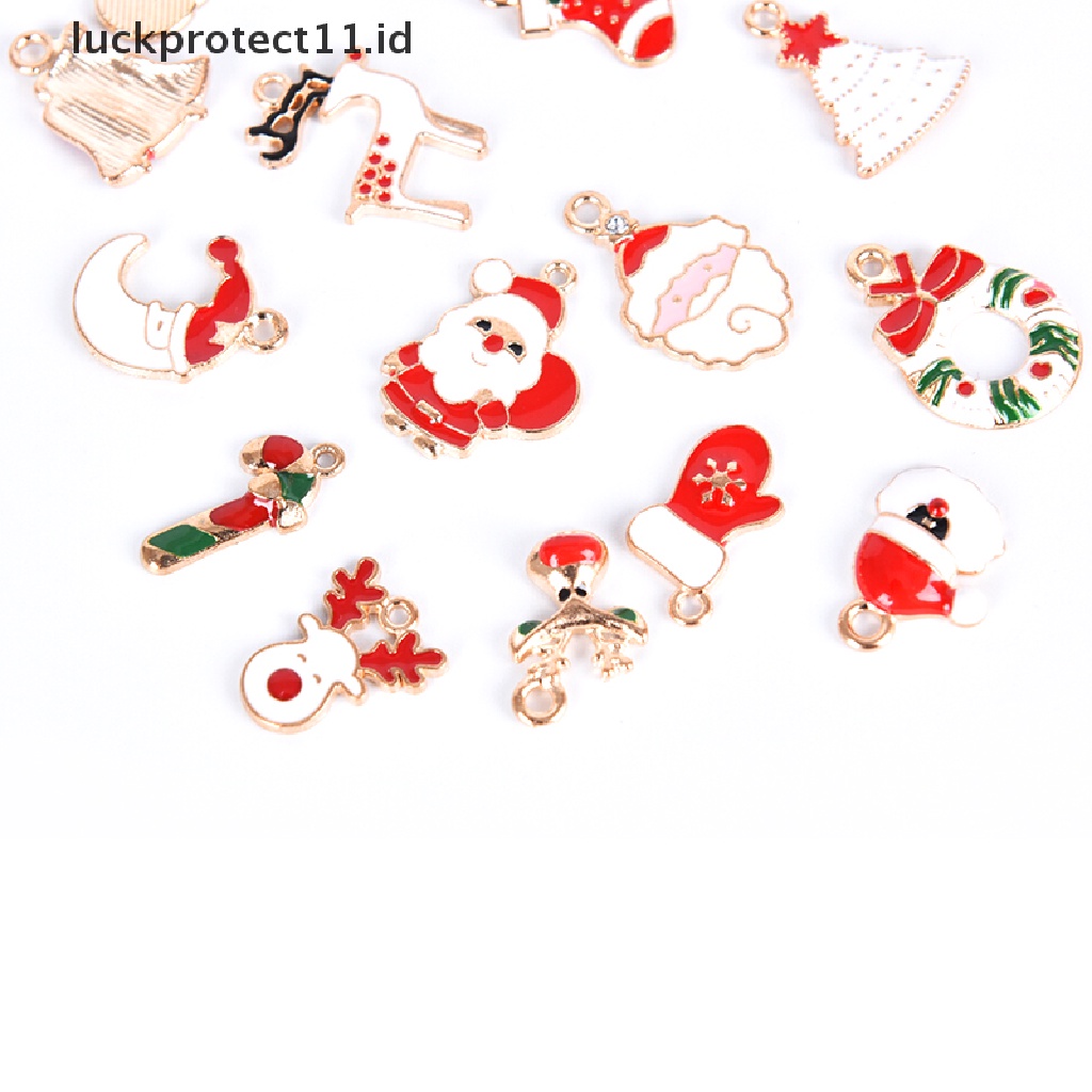 /Fashion Hot// Fashion// 20Pcs/Set Enamel Alloy Campur Natal Ch Liontin Perhiasan DIY Craft Making.