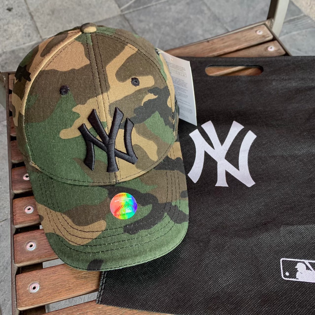 FREE ONGKIR - NY Topi Baseball Unisex Casual Sport Adjustable Material Cotton Jean ORIGINAL - Camo &