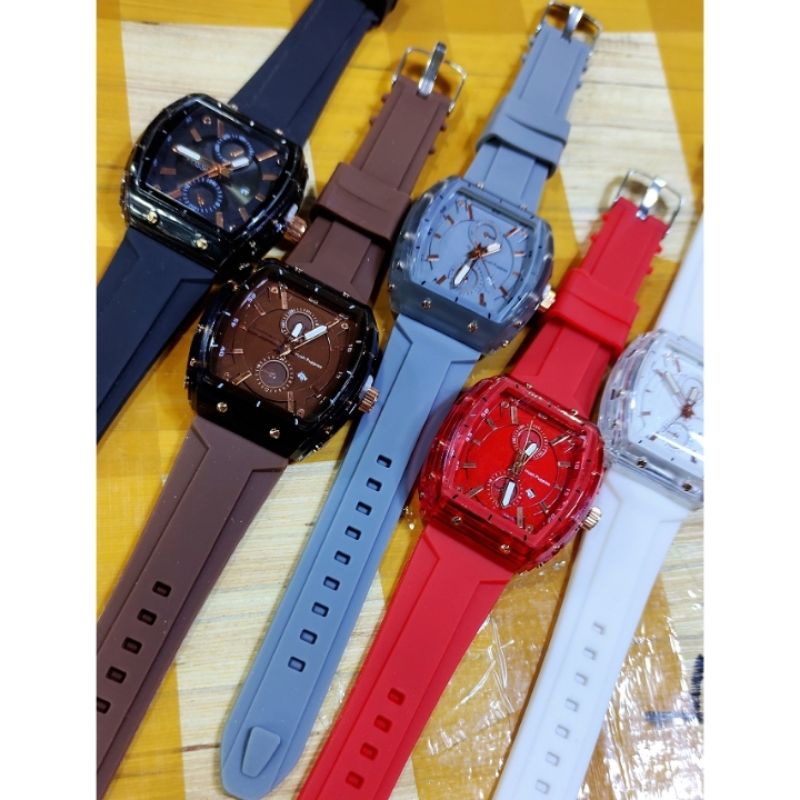 JAM TANGAN KARET PERSEGI