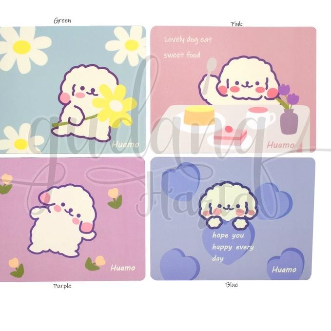 RESTOCK Mouse Pad White Poodle Anti Slip Motif Anjing Putih Lucu GH 317009 ☑ 887