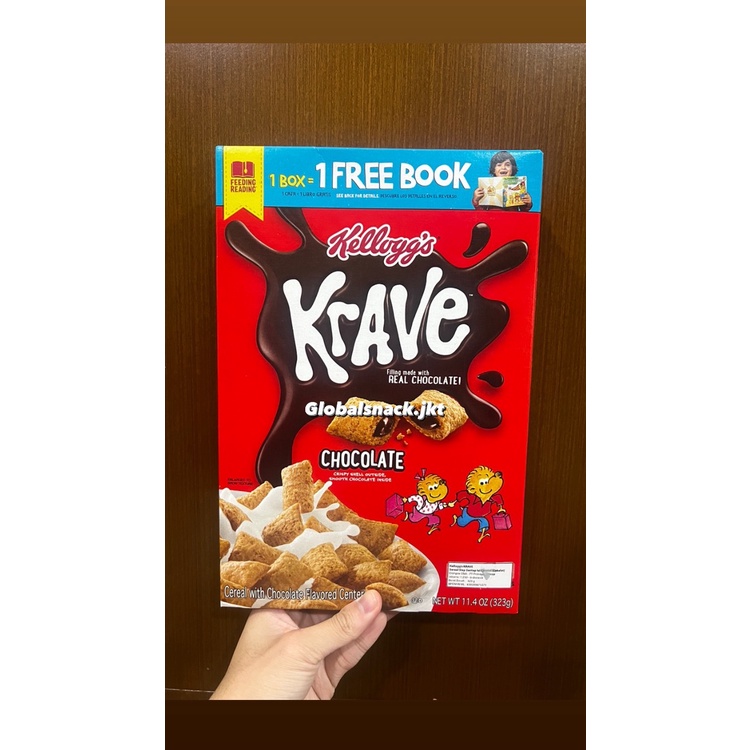 

Kellogg’s Krave Real Chocolate Cereal- Kelloggs Sereal / Krave Browine