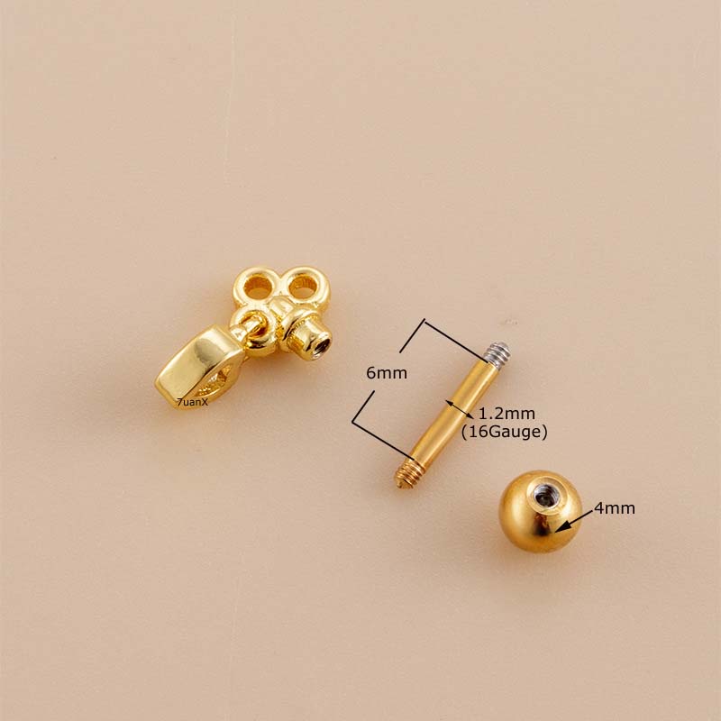 1biji Jaring Laba Laba-Laba Jantung Menjuntai Panah Gagak Bentuk Tulang Rawan Tragus Helix Pinna 16Gauge Piercing Barbel Stud Earrings