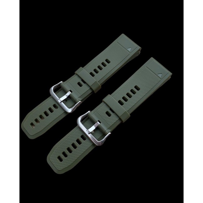 Strap Tali Jam Tangan Rubber lembut Hijau Size 24mm