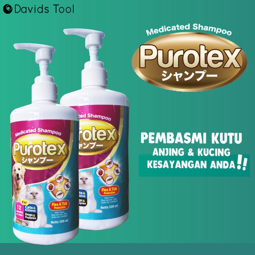 Shampoo Anjing Shampo Kucing Sampo Cat Dog Kutu Purotex 500ml