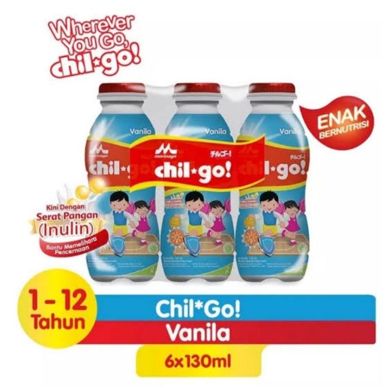 

MORINAGA CHIL-GO Vanila Botol 130ml (1Pack isi 6pcs)