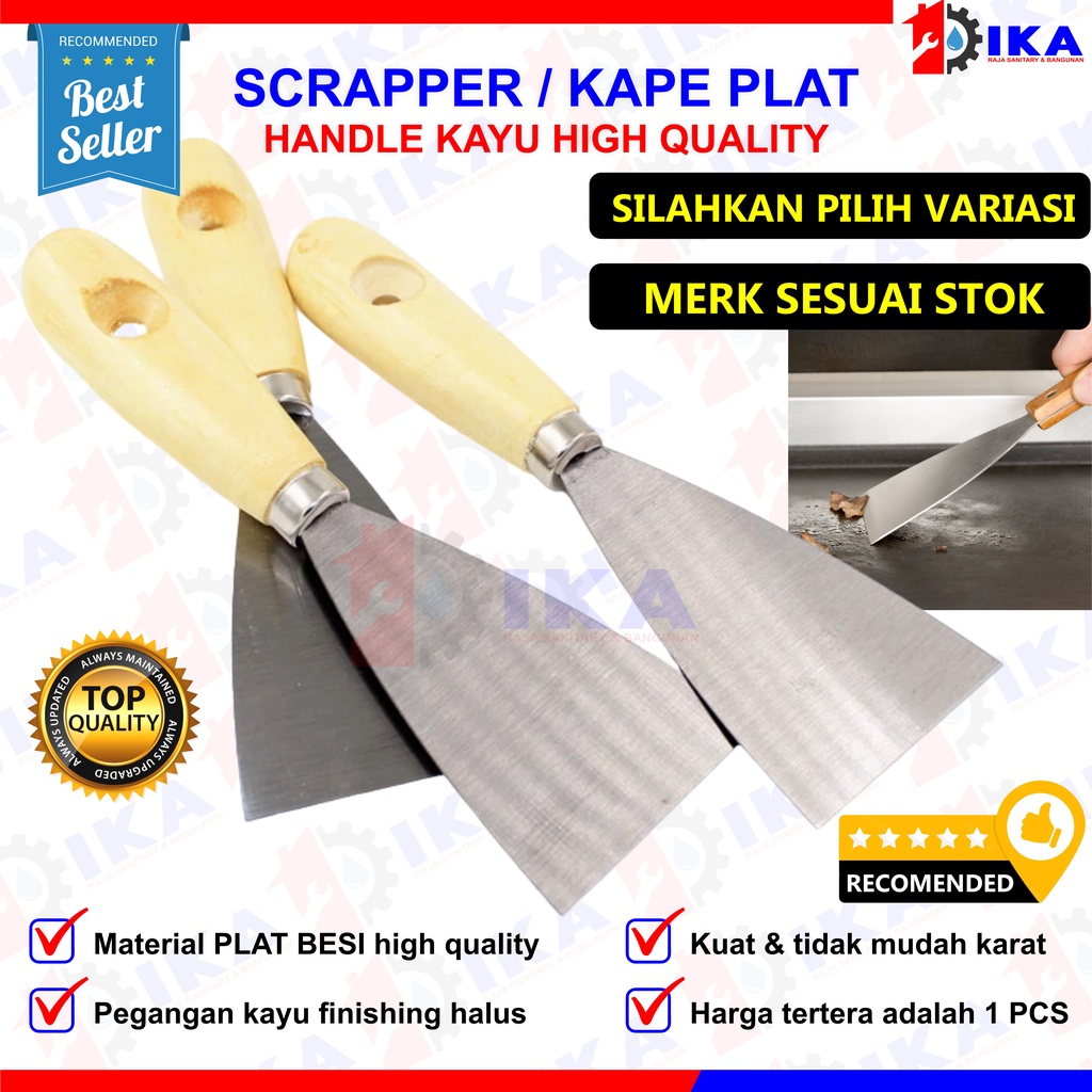 Kape Gagang KAYU / Scraper / Skrap / Scrap / Kape Plat Gagang KAYU / Kape Plat Gagang Kayu Ukuran /  Kape Gagang Kayu - High Quality