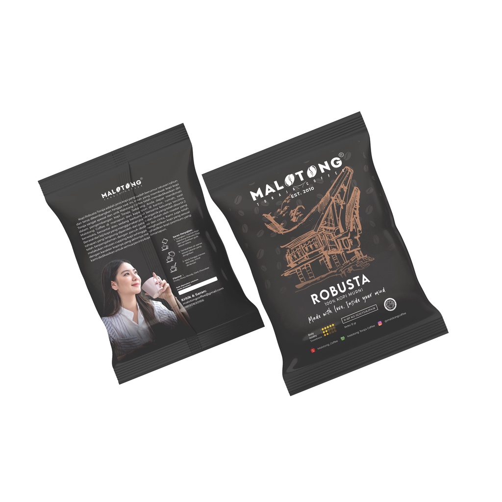 

Malotong Kopi Arabika Toraja Sapan Premium Sachet / Kopi Saset / 100 % Persen Kopi Murni