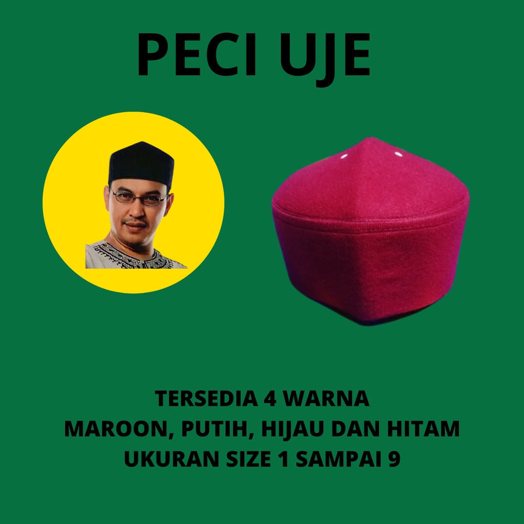 PECI UJE PECI SULTHAN TERLARIS KOPIAH SONGKOK POLOS