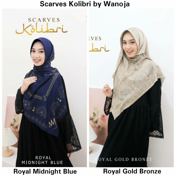 SCARVES KOLIBRI SIZE 130*130 CM JILBAB SEGIEMPAT BY WANOJA