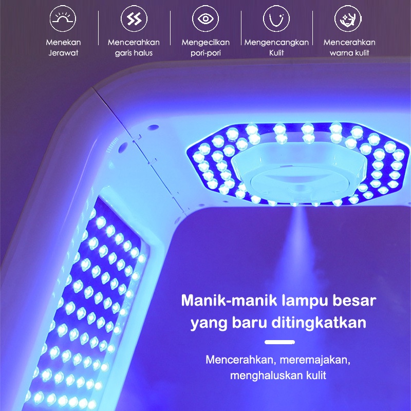 [NEWest]PDT LED Masker Nano alat facial wajah Light Semprot 7 Warna Hidrasi Peremajaan Kulit Pemutih Dan Peremajaan Kulit 100% original