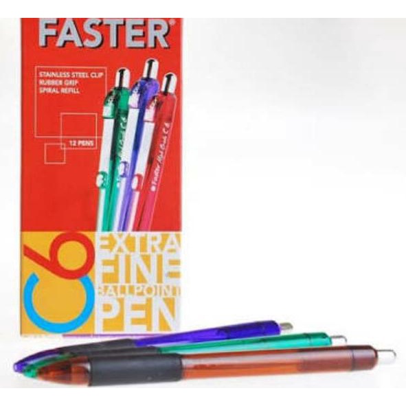 

Best! Pulpen Faster C6 Cetek isi 12 .,