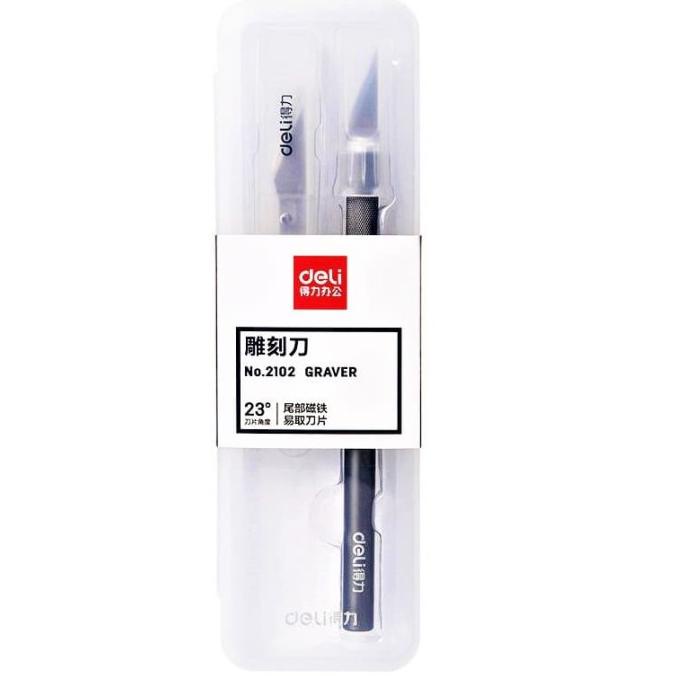 

CUTTER PISAU KERAJINAN TANGAN DELI 2102 PISAU UKIR PLASTISIN STEMPEL
