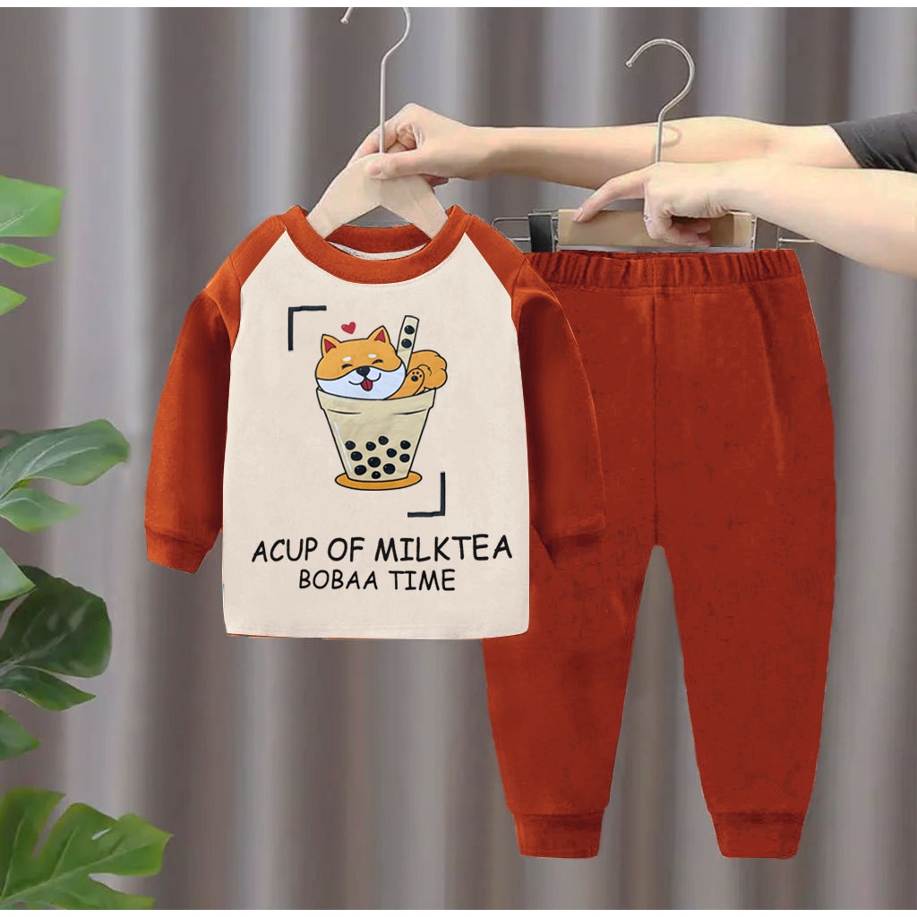 BEST SELLER SETELAN ANAK PIYAMA KAOS ANAK KARAKTER 1-5 TAHUN SETELAN LENGAN PANJANG TERLARIS