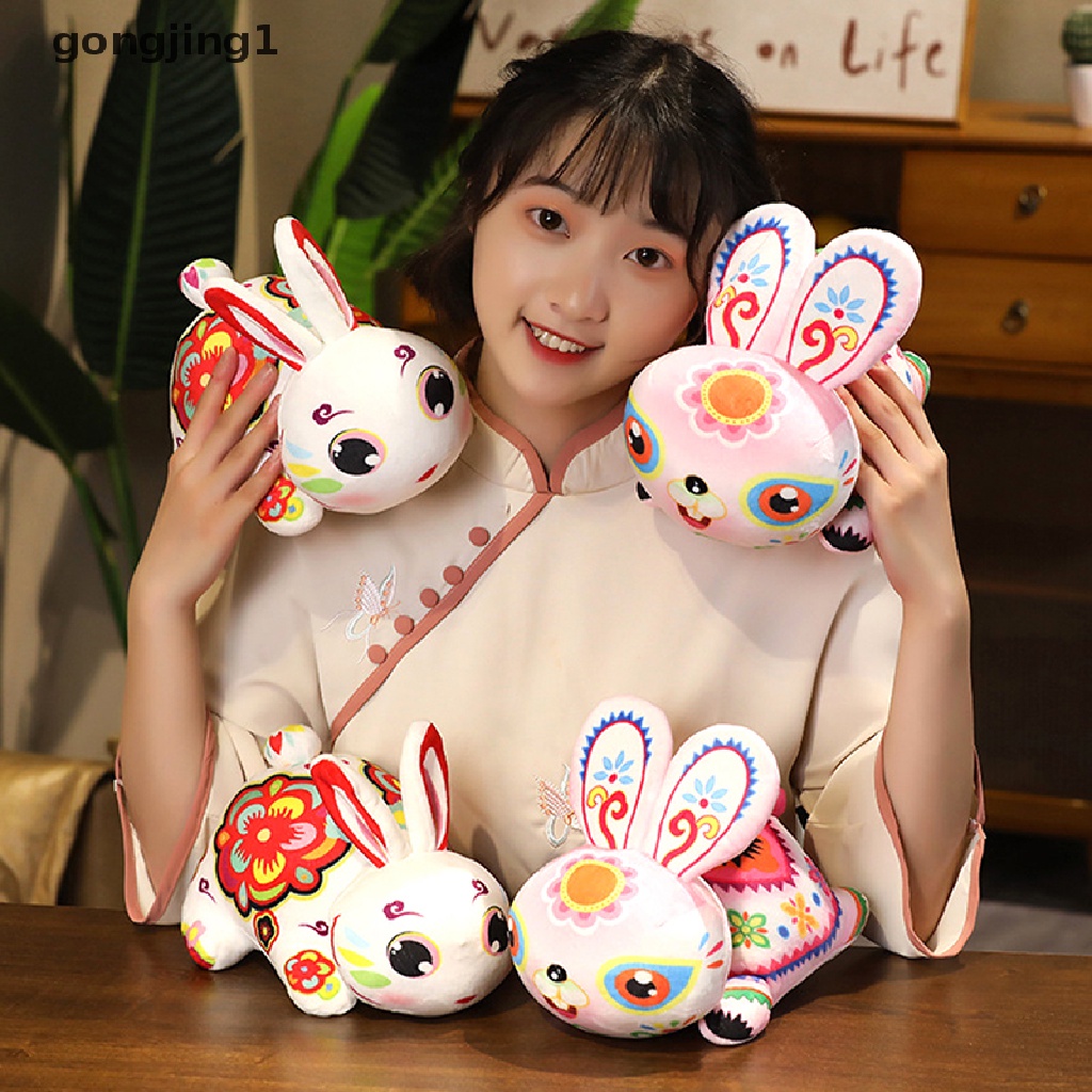 Ggg 2023tahun Baru Imlek Shio Kelinci Mainan Mewah Bunny Maskot Boneka Mewah Hadiah ID
