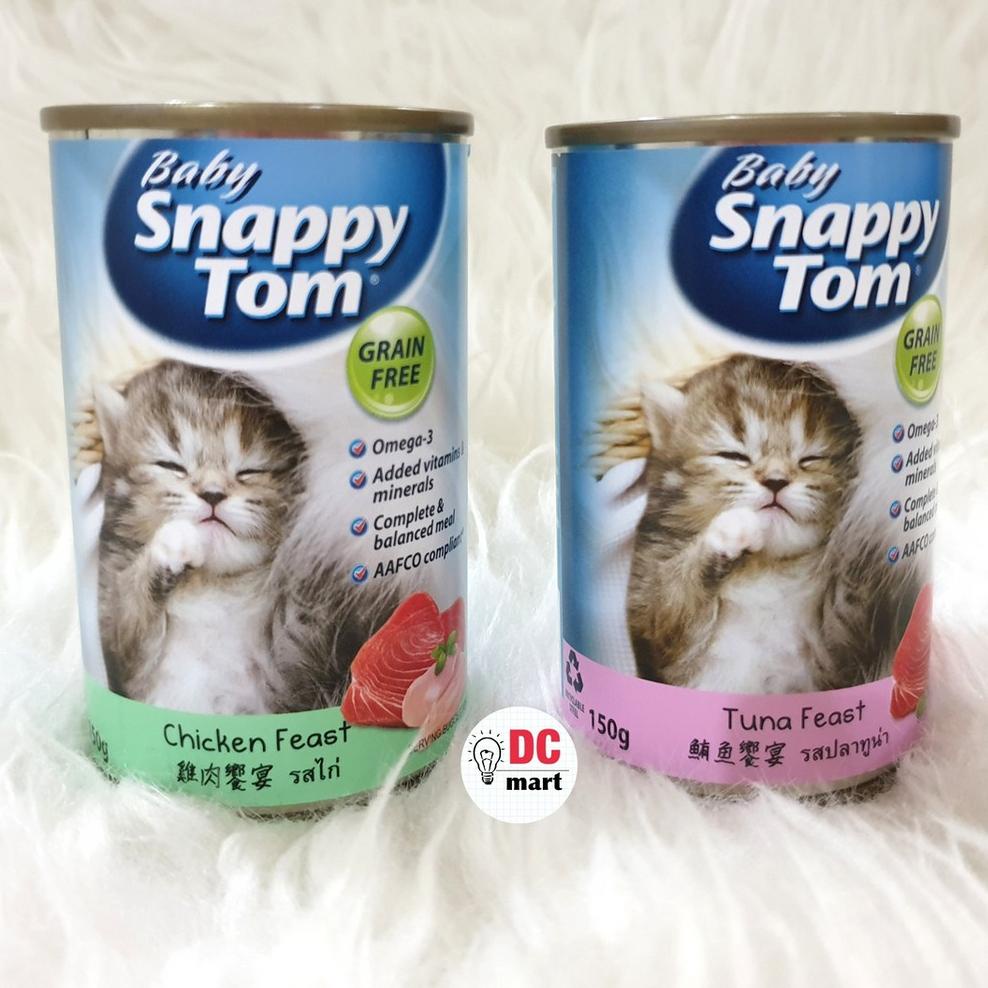 ㅾ BABY SNAPPY TOM CAT WET FOOD 150Gr / Makanan Basah Anak Kucing Kaleng ず