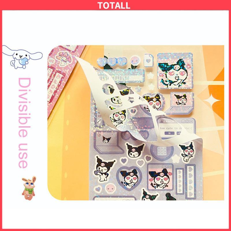 COD stiker sanrio lucu kuromi steve sparkling cinnamoroll stikers jurnal toploader deco material sticker-Totall