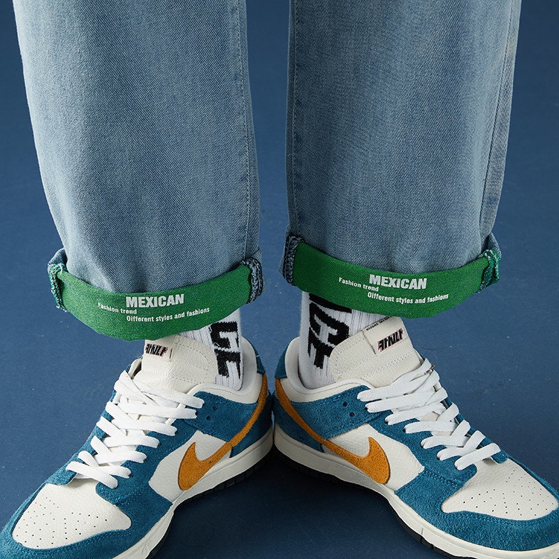 Celana Jeans Pria Celana Denim Celana Cowok Versi Korea Dari Kaki Yang Ramping K107A