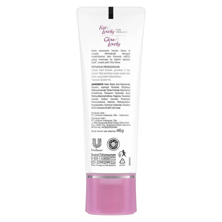 Glow &amp; Lovely Krim Pencerah Harian 46g - Twin Pack