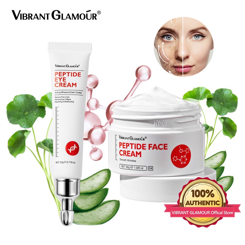 VIBRANT GLAMOUR Peptide Collagen Face Cream/Eye Cream Anti-Aging Moisturizer Reduce Wrinkles- serum melembabkan Anti penuaan mengurangi kerutan