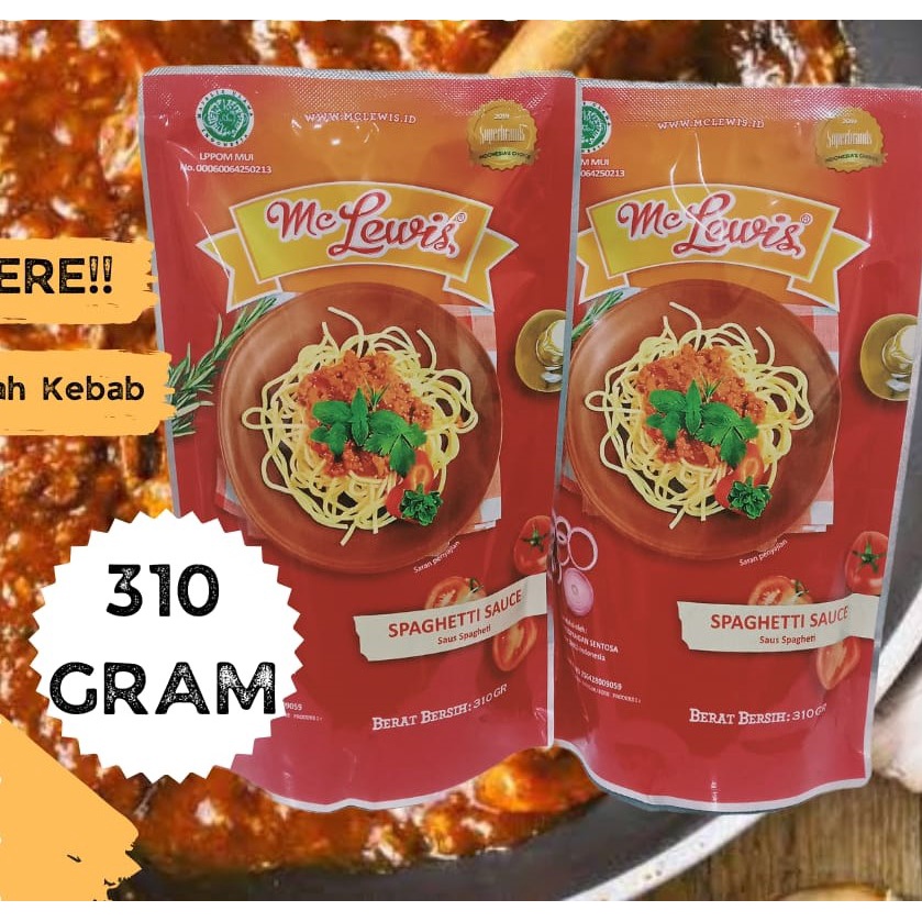 

Saus Bolognaise - Saus Spageti Mc Lewis Saus Bolognaise 310 gram.