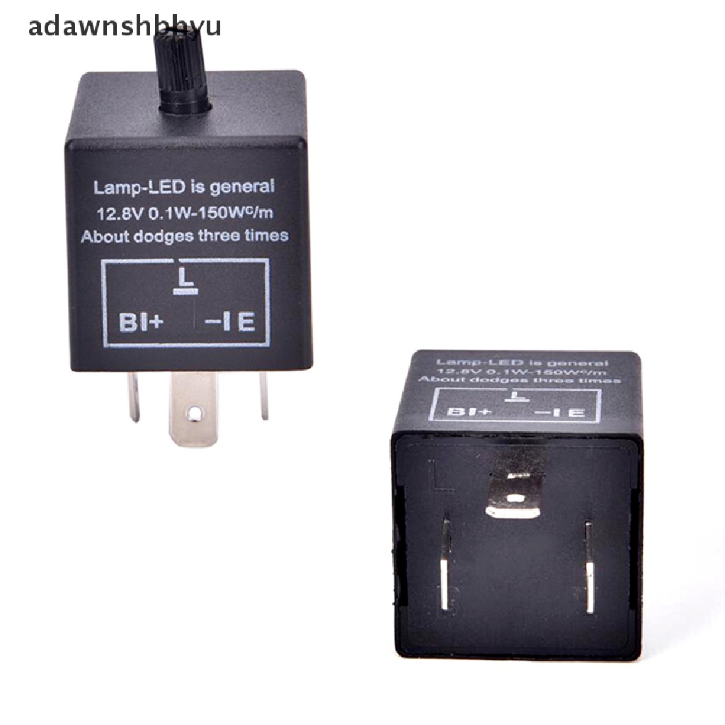 Adawnshbhyu 12V 3-Pin LED Adjustable Mobil Flasher Flash Relay Untuk Lampu Sein CF13 ID