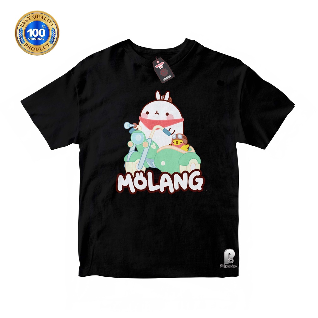 BAJU ANAK KAOS ATASAN ANAK KARAKTER MOLANG UNISEX Bahan COTTUN (FREE NAMA)