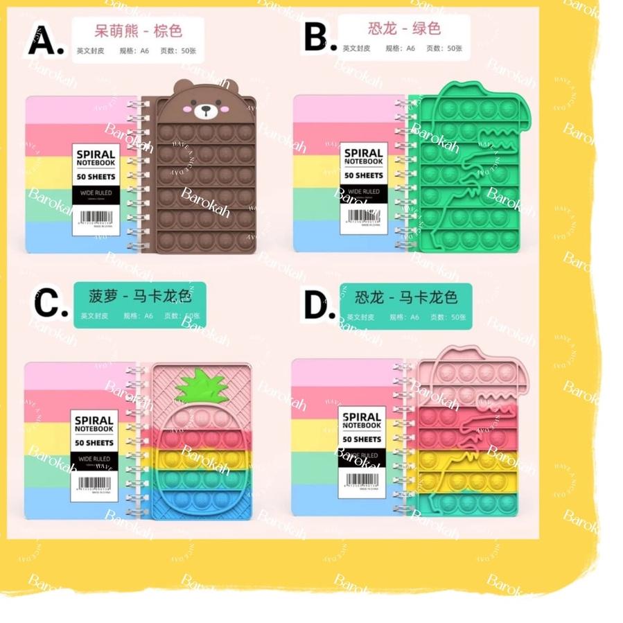 

Barang Bagus [BAROKAH] Notebook pop it Size A6 Size KECIL sesuai A6 D94`