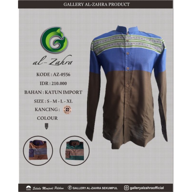 baju Koko lengan panjang AL Zahra