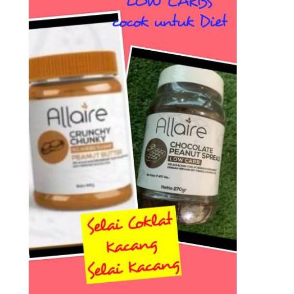 

EXCLUSIVE!Allaire Crunchy Chunky Peanut Butter / Coklat Peanut Selai Kacang/Coklat Kacang untuk Diet Keto|KD7