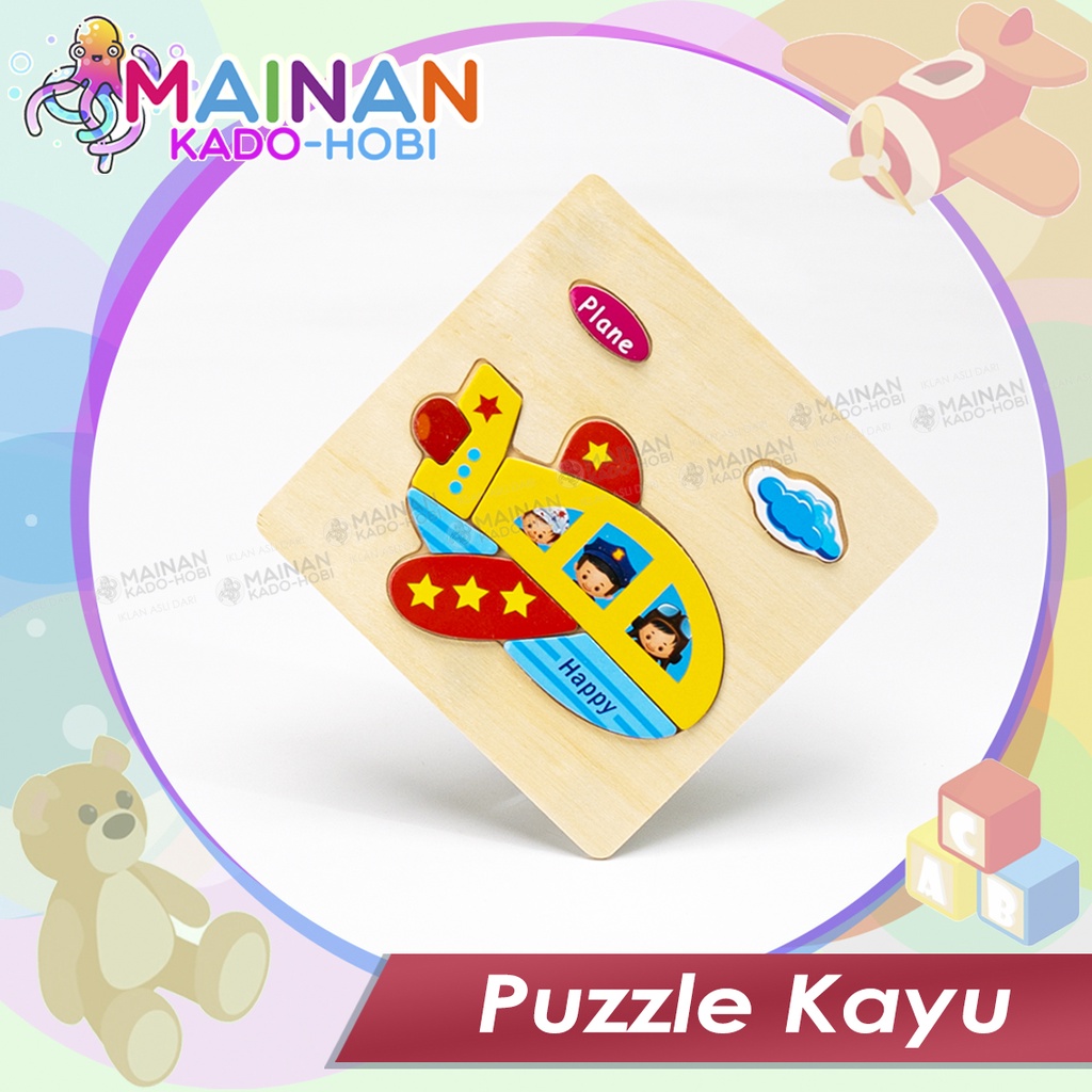 MAINAN PUZZLE ANAK KENDARAAN TRANSPORTASI PESAWAT TERBANG AIRCRAFT PLANE